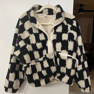 Free people movement Sherpa checkered jacket
